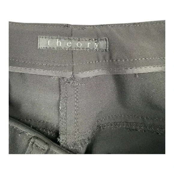 Theory Womens‎ Black Dress Pants Wool Blend Straight Leg Trousers Size 8 - Picture 3 of 7